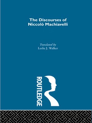 cover image of The Discourses of Niccolo Machiavelli